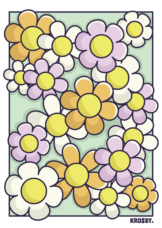 Daisy flower print